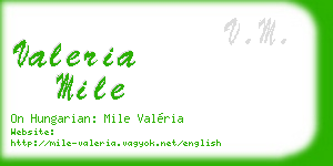 valeria mile business card